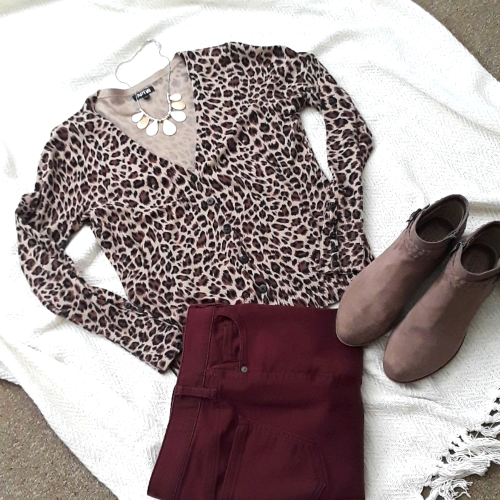Leopard print cardi